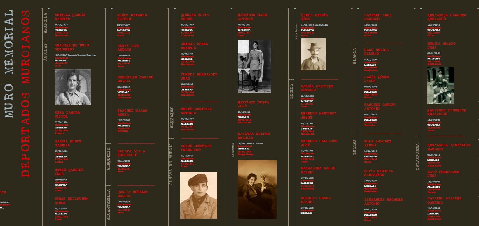 Muro memorial exposicion Deportados murcianos (2021)